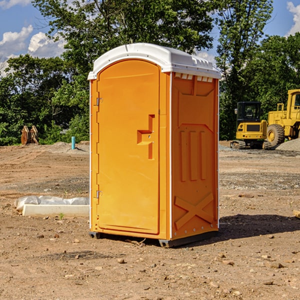 how often are the porta potties cleaned and serviced during a rental period in Newkirk